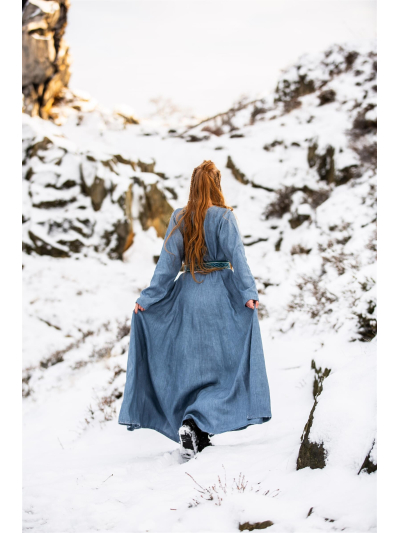 Trollfelsen Leonardo Carbone Leinen Kleid Anna Taubenblau _17_ Trollfelsen Leonardo Carbone Leinen Kleid Anna Taubenblau _17_